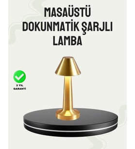 Kablosuz Led Masa Lambası 1800mah 3 Renk Aydınlatma Dokunmatik