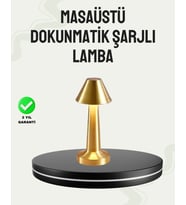 Kablosuz Led Masa Lambası 1800mah 3 Renk Aydınlatma Dokunmatik