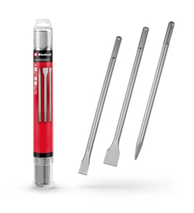 Orijinal Einhell 3-Parça Sds Plus Murç Seti (Sivri, 20 Mm Düz Ve 40 Mm Spatula, Dayanıklı 40Cr Çelik (Standart)