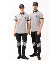 Polo Tişört İş Güvenliği Üniforması Armalı Şık Tasarım (Gri)