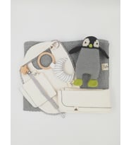 2Stories Organik Müslin Yeni Doğan Gri Maxi Set / Unisex