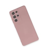 Samsung Galaxy S21 Ultra Kılıf Nano İçi Kadife Silikon - Pudra