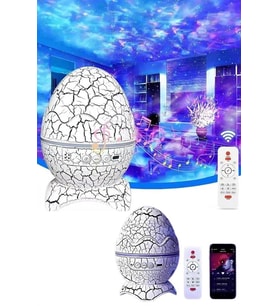 Bluetooth Hoparlör Dinozor Yumurtası Gece Masa Lambası Projektör