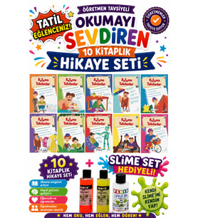 4.Sınıf Öğretmen Tavsiyeli Okumayı Sevdiren 64 Sayfa 10 Kitaplık Hikaye Seti-4 (Slime Set Hediyeli)