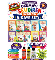4.Sınıf Öğretmen Tavsiyeli Okumayı Sevdiren 64 Sayfa 10 Kitaplık Hikaye Seti-4 (Slime Set Hediyeli)