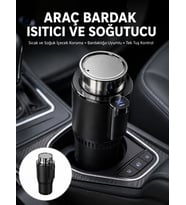 Isıtma Soğutma Özellikli Araç Bardaklığı Çakmak Girişli Akıllı Yeni Nesil