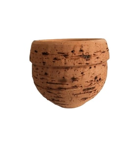 Antik Görünümlü Eskitme Toprak Saksı 12 cm x 12 cm
