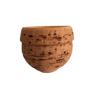 Antik Görünümlü Eskitme Toprak Saksı 12 cm x 12 cm