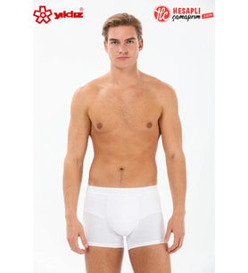 Yıldız 39 Erkek Premium Modal Pamuklu Likralı Rahat Terletmez Kemerli Boxer