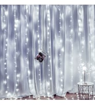 BEYAZ SALKIM LED IŞIK 3.50X2 METRE SALKIM IŞIK BEYAZ LED IŞIK 10 DALLI MODLU BEYAZ PERDE LED IŞIK