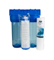 Aquames - Bina Girişi 10'' 2 Aşamalı 1' Ön Filtreleme Seti Yıkanabilir-Tortu