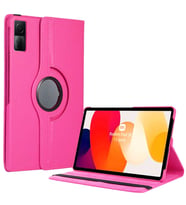 Xiaomi Redmi Pad SE Uyumlu 11 inç Döner Standlı Tablet Kılıfı (Pembe)