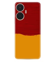 Realme C55 Kılıf Silikon Desen Özel Seri Sarı Kırmızı Boya 1708