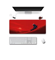 SonicTouch Klavye Mousepad 32x70cm Dikişsiz Pürüzsüz Sıvı Geçirmez Kaymaz Taban Kızıl Ronin