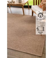 Rusticana 3102 Naturel Jüt Halı Modern Örme Kilim