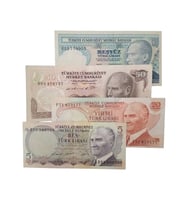 6. 7. Emisyon Kağıt Koleksiyon Para. Antikalar Hobi Hediye Darpane Türk Lirası