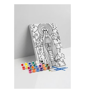 Çığlık Tablosu Desenli Mandala Tuval Boyama Seti 40x50 cm