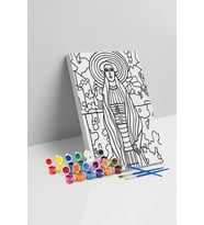 Çığlık Tablosu Desenli Mandala Tuval Boyama Seti 40x50 cm