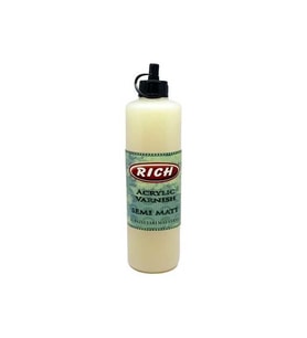 Rich Su Bazlı Vernik YARI MAT (Semi Matt Acrylic Varnish) 500 cc. 