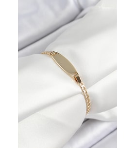 Pirinç Oval Model Gold Renk Xuping Bebek Künyesi - Tj-Bb7435