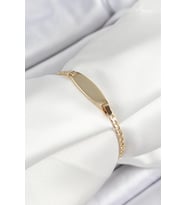 Pirinç Oval Model Gold Renk Xuping Bebek Künyesi - Tj-Bb7435