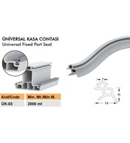 Contacall UK03 Çelik Kapı Fitili Contası Gri 6 Metre
