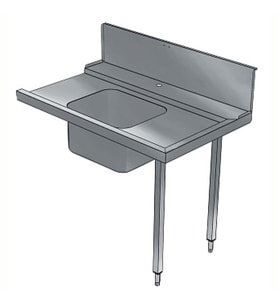 Electrolux Professional Bulaşık Giriş Tezgahı, Tek Evyeli (500x400 Mm), Giyotin Tip Bulaşık Makinesi İçin, 300 Mm Sırt, Sağdan Sola - 800 Mm BHHPTB08R