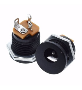 5.5x 2.1mm Plastik DC Güç Soketi Panel Montaj Power Jack Adaptör