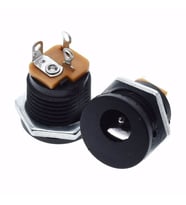 5.5x 2.1mm Plastik DC Güç Soketi Panel Montaj Power Jack Adaptör