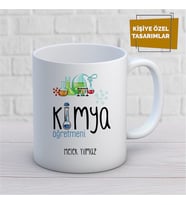 Kişiye Özel İsim Yazılabilir Kimya Öğretmeni Kupa Bardak