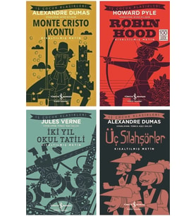 İş Çocuk Klasikleri Okuma Seti (Monte Cristo Kontu-Robin Hood-İki Yıl Okul Tatili-Üç Silahşörler)