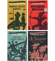 İş Çocuk Klasikleri Okuma Seti (Monte Cristo Kontu-Robin Hood-İki Yıl Okul Tatili-Üç Silahşörler)