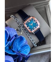 Ferrucci Yeni Özel Model Bayan Kol Saati+Bileklik (Rose-Beyaz)