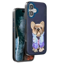 Iphone 16 Cute Desenli Kapak - Lacivert