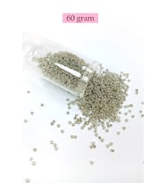 Dökme Cam Kum Boncuk (11/0) 2 mm - 60 Gram - Gümüş - BNC057