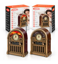 SAATLİ - İBRELİ ŞÖMİNELİ RADYO - RETRO AM - FM - SW USB - TYPE-C SARJLI BT - TF - USB SPEAKER YG-6040 PL-4733 (5343)