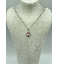 Çelik Silver Taşlı Damla Hürrem Kolye - 25-ctr243