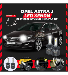 Opel Astra J 2009-2020 Kısa Far Uyumlu Şimşek Etkili Led Xenon Premium Series H7