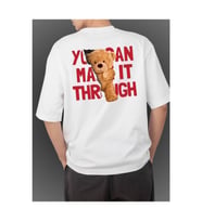 Gold Bear Konsept Beyaz Unisex Oversize T-shirt