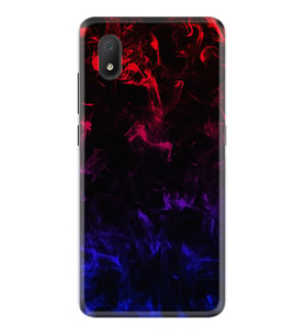 TCL L7 Kılıf Silikon Desen Blue Red Fire 1637