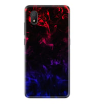 TCL L7 Kılıf Silikon Desen Blue Red Fire 1637