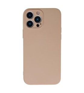 İphone 13 Pro Kılıf Nano İçi Kadife Silikon - Pudra