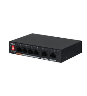 DAHUA PFS3006-4ET-60 4 PORT 10/100 + 2 PORT 10/100 UPLINK 250 METRE 60W POE METAL KASA SWITCH