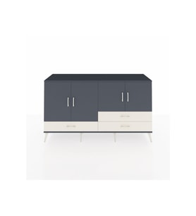 Hyperion Konsol 5 Raflı 3 Çekmeceli 4 Kapaklı 176x44x99 Antrasit-Antrasit/Aytaşı
