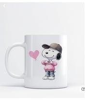 Snoppy Çizgi Film Snoppy Tasarımlı Hediyelik Porselen Kupa Bardak (Beyaz)