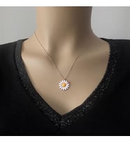 Rose Kaplama  İsim yazılabililen Rose kaplama Papatya Gümüş Kolye (Karışık)
