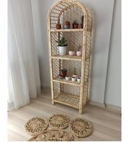 Hasır Bambu Mutfak Banyo Ayakkabılık Kitaplık Rafı 4 lü