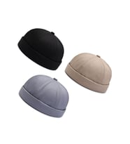 3 Lü Set %100 Pamuk Cap Ayarlanabilir Docker Şapka Yazlık Takke Şapka Retro Şapka Takke Şapka