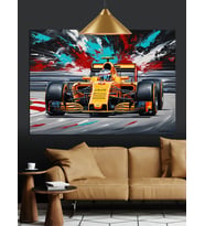 Formula 1 Yarış Arabası Dekoratif Kanvas - Mdf Ahşap Tablo