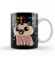 Pug Unicorn Kupa Bardak Porselen
